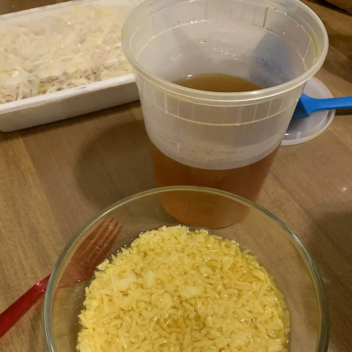 Wonton Soup Broth with Rice