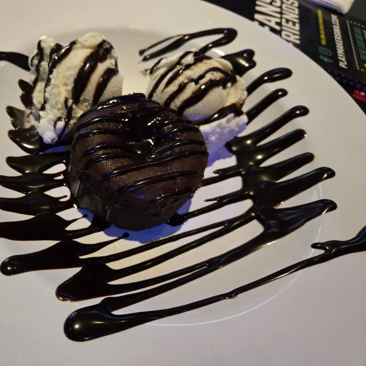 Lava Cake and Vanilla Ice Cream