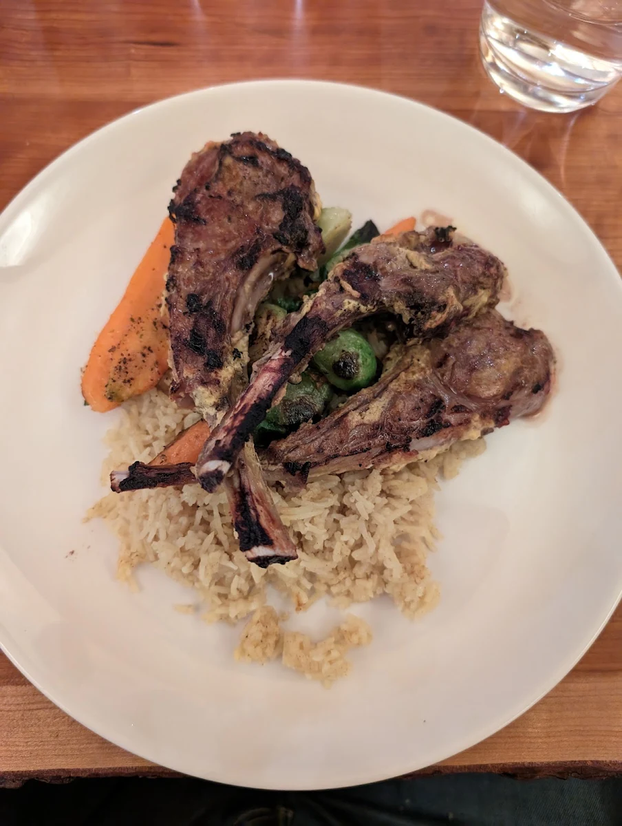 Lamb Lollipops and Grilled Vegetables, KALOS Restaurant