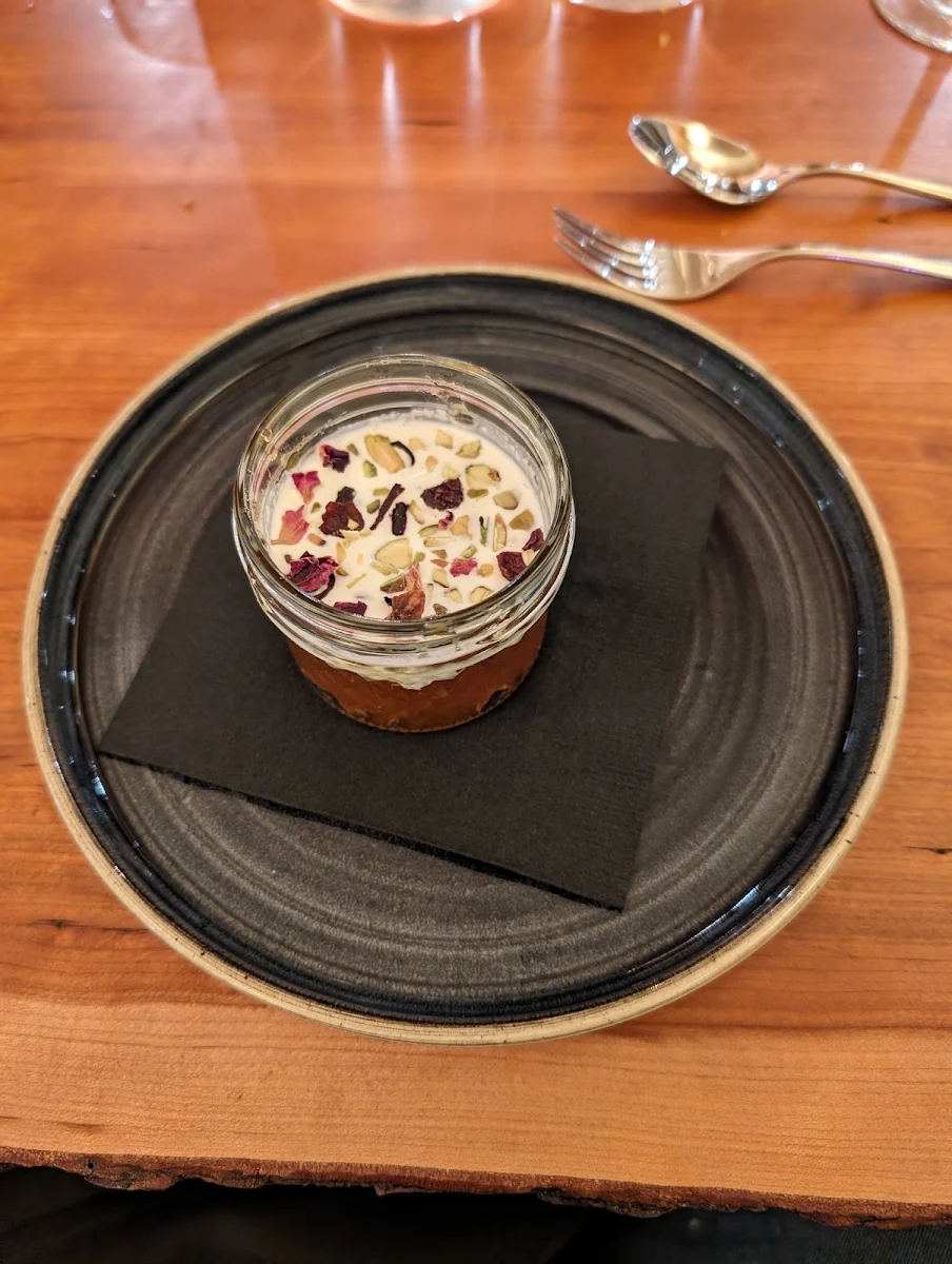 Seasonal Apricot Mouse Desser, KALOS Restaurant