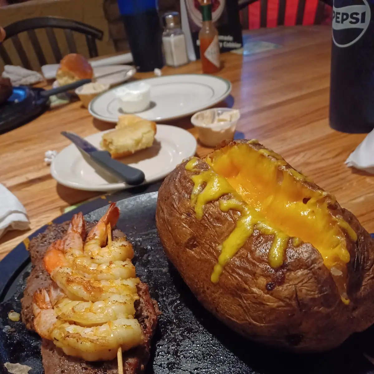 Grilled Shrimp and Sirloin 8 Oz