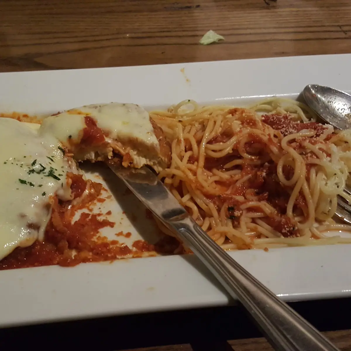 Chicken Parmigiana with Spaghetti