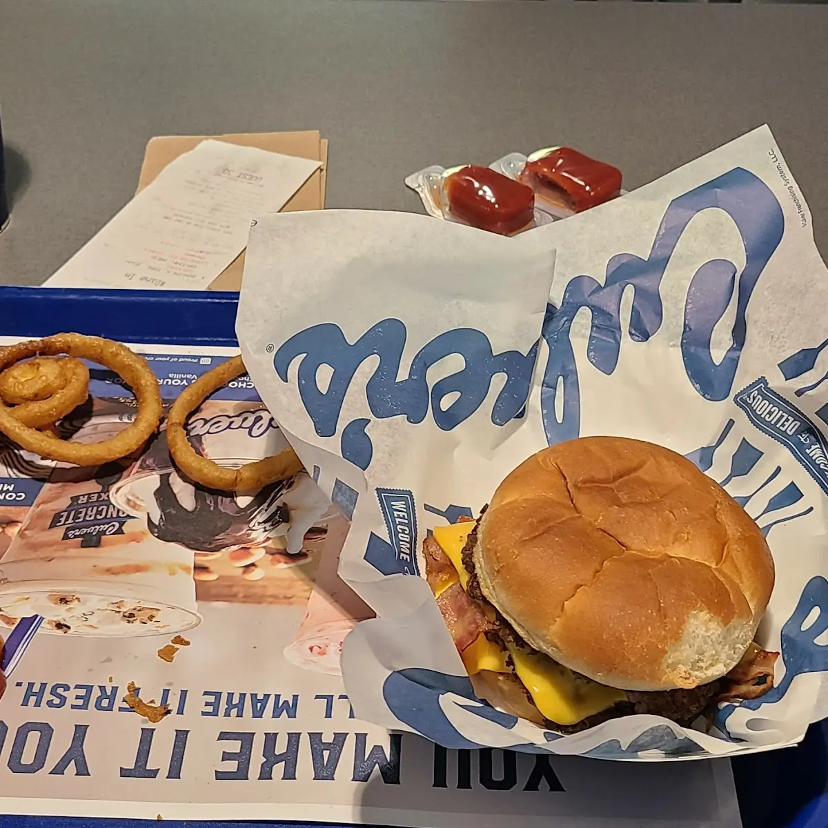 Double Cheeseburger and Fries