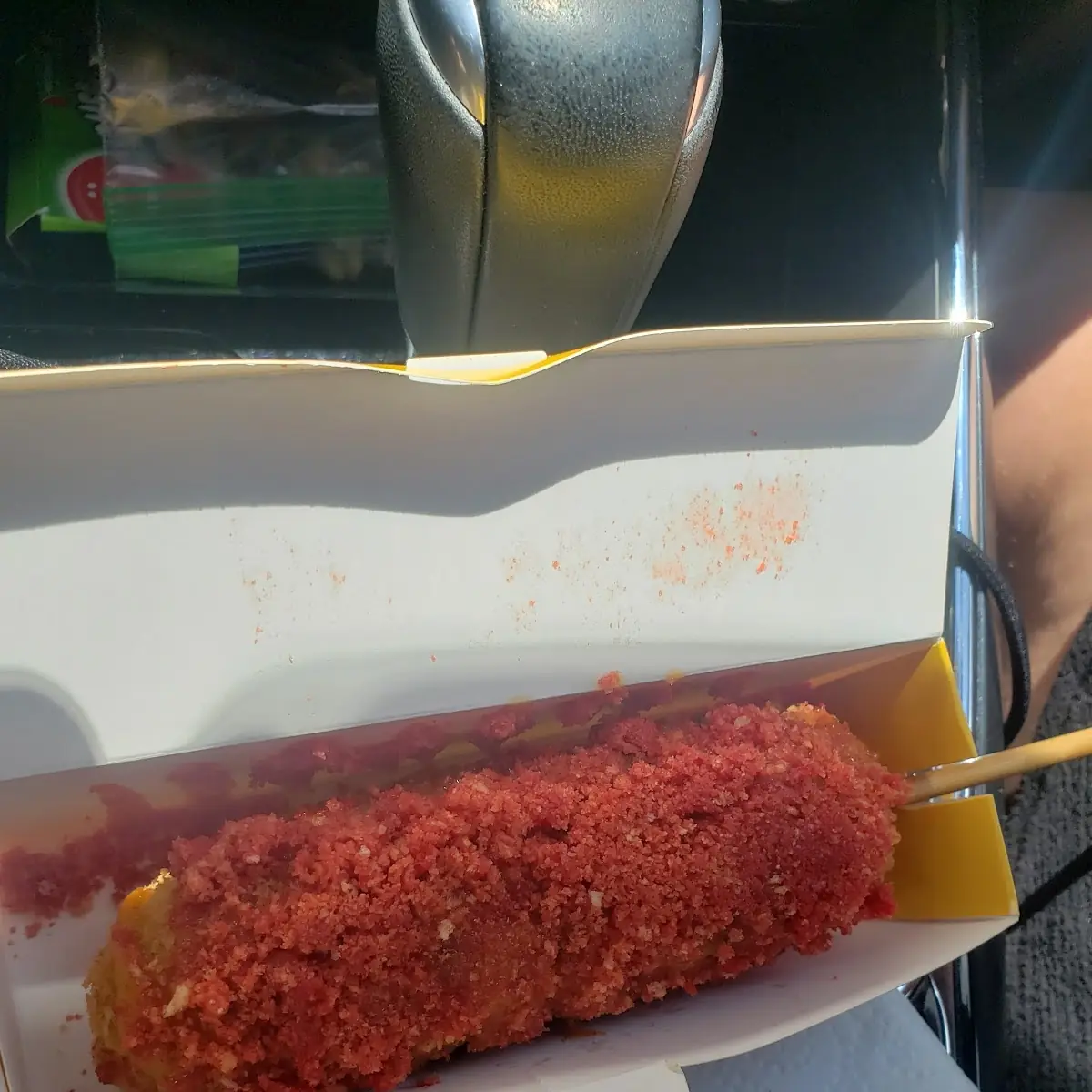 Flaming Hot Cheetos Corn Dog