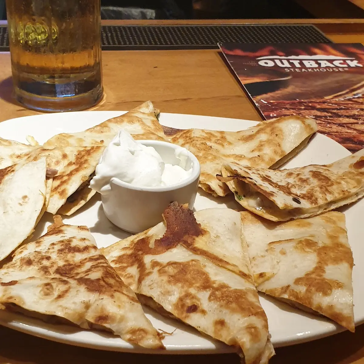 Alice Springs Chicken Quesadilla