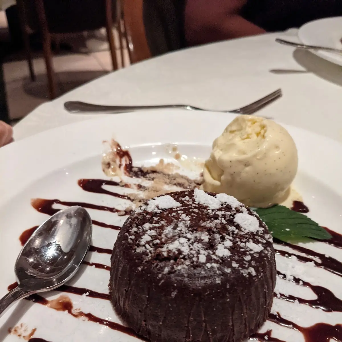 Double Hot Chocolate and Vanilla Ice Cream