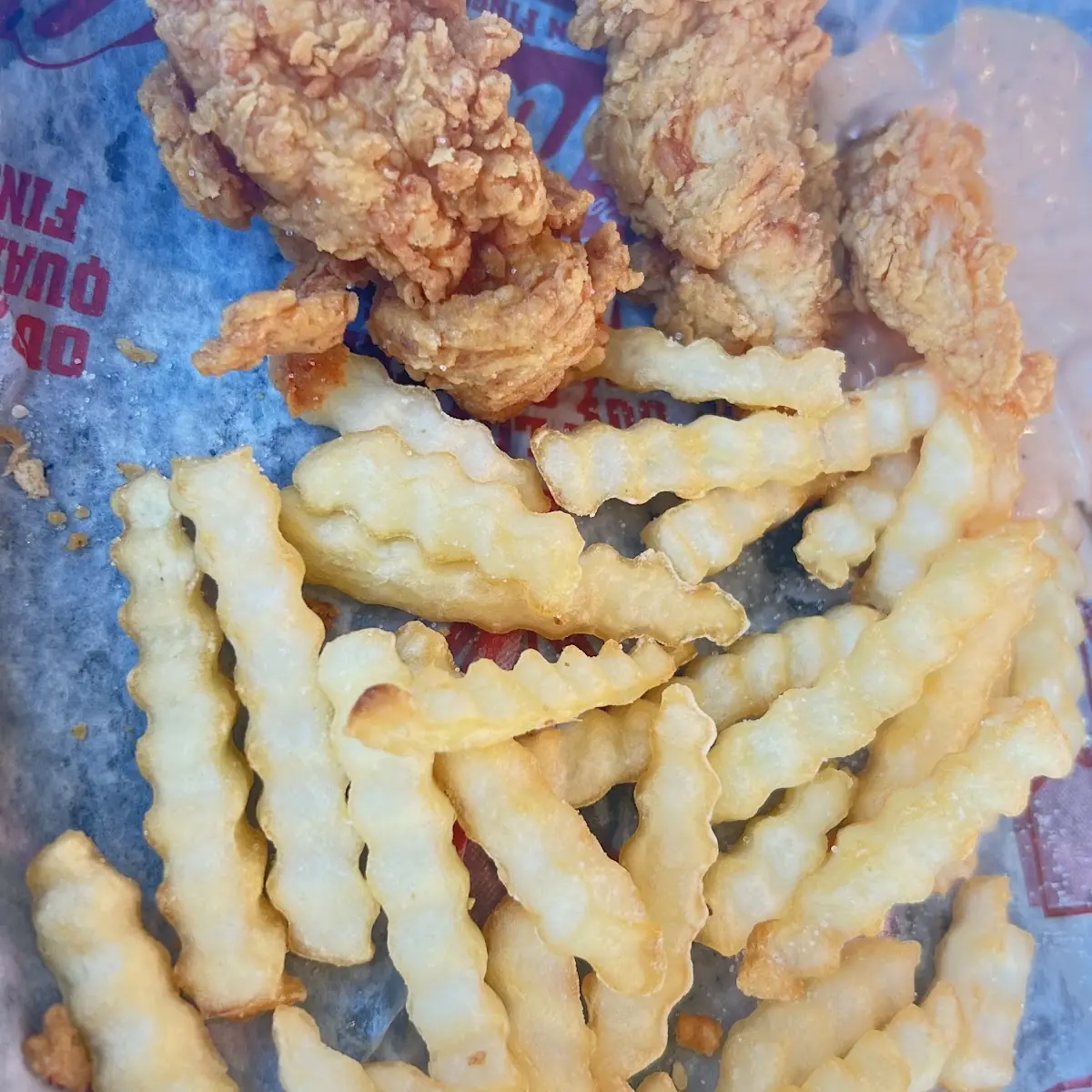 Fries and Two Chicken Tenders