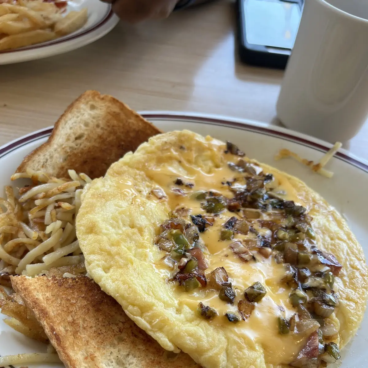 Cheese Omelette with Mushrooms
