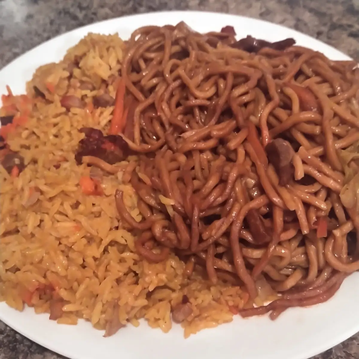 Pork Lo Mein and Pork Fried Rice