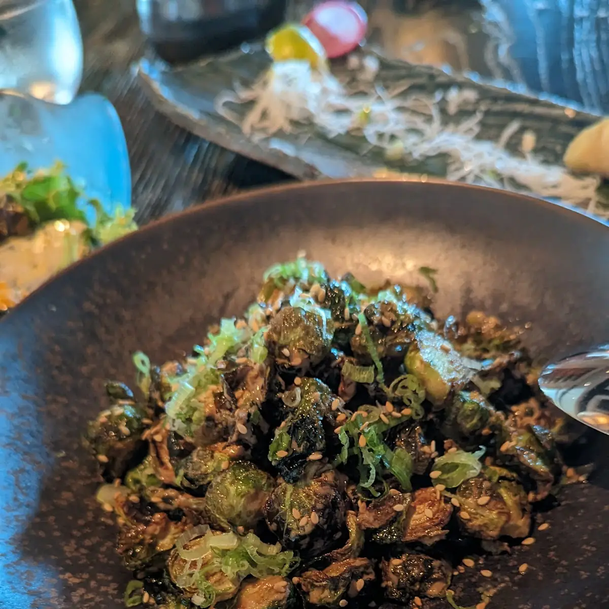 Crispy Brussels Sprouts Goma Ponzu