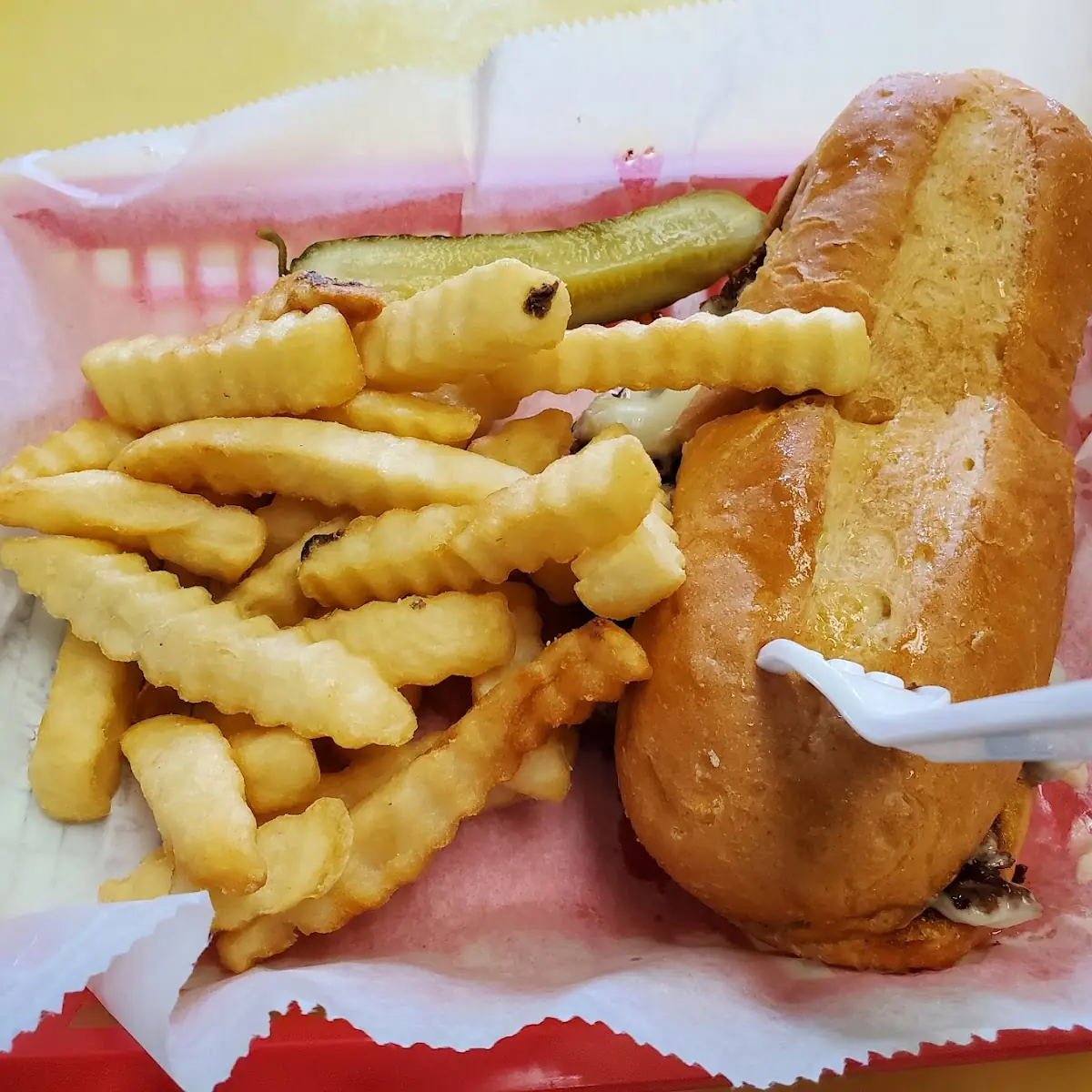 Cheesesteak Sandwich with Fries