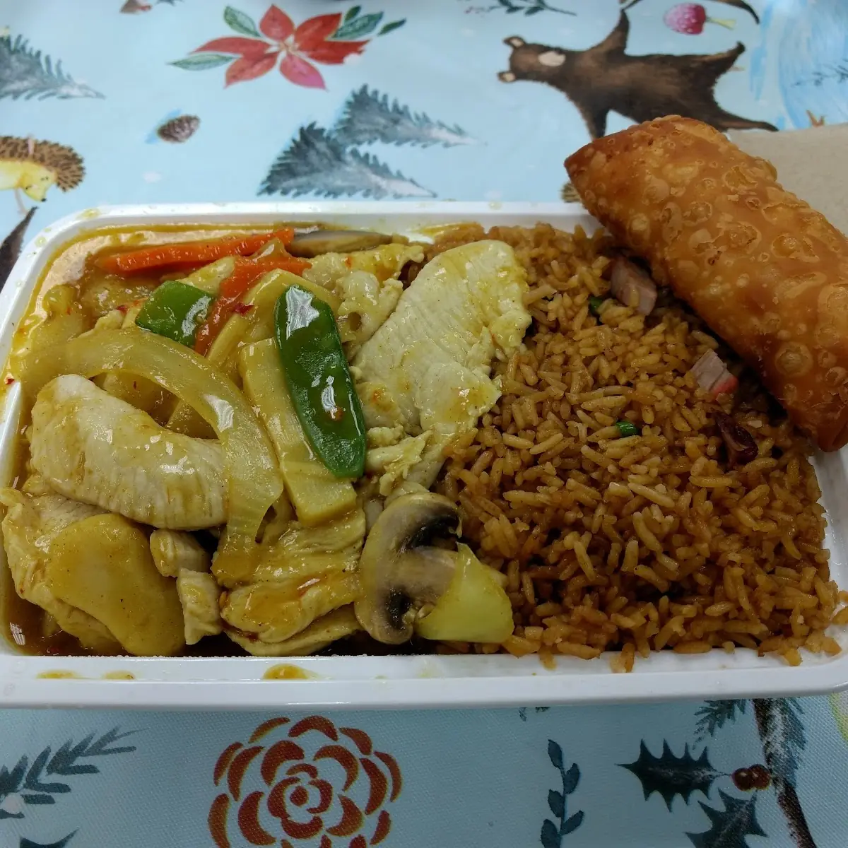 Chicken Curry Special Combination Platter