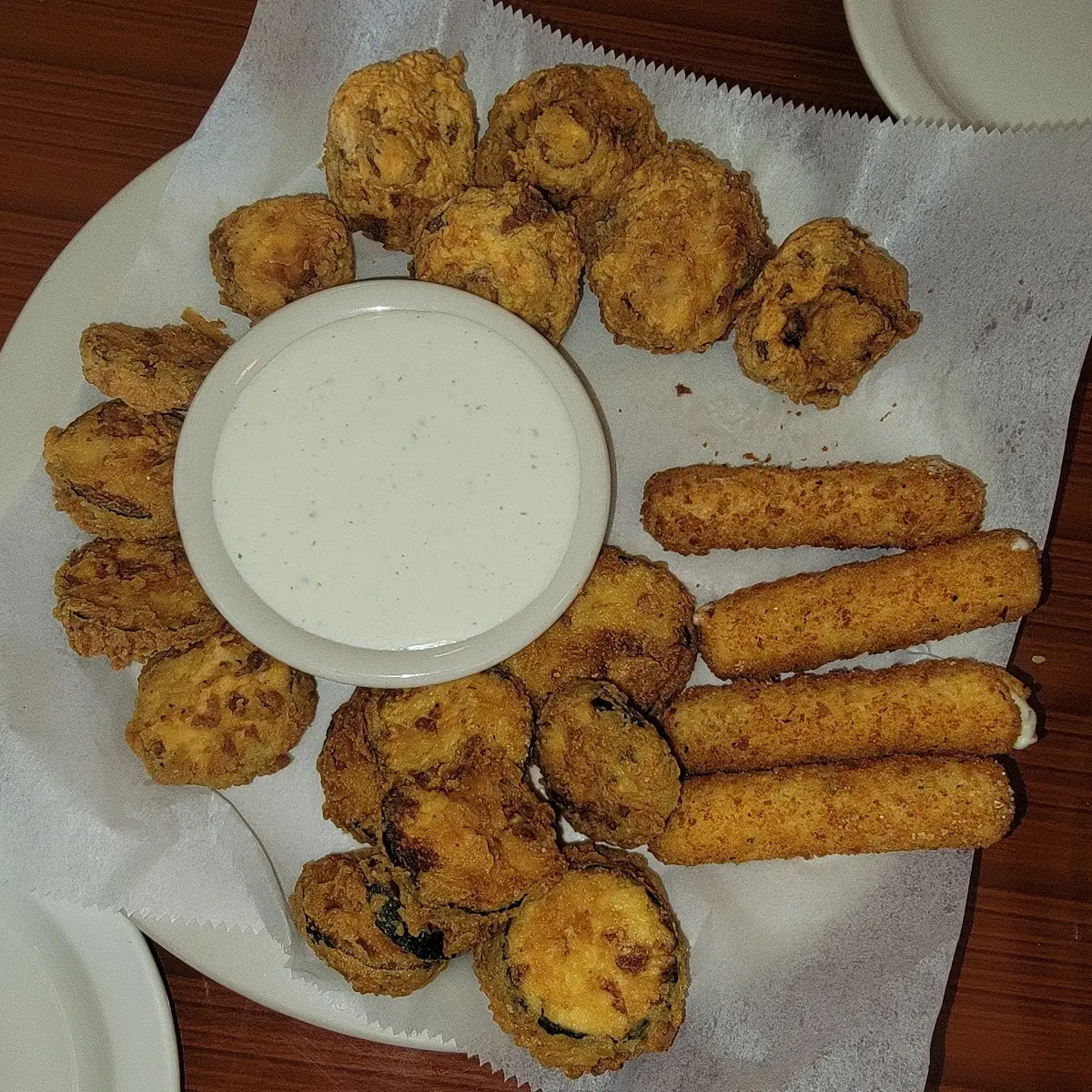 Cheese Sticks Fried Mushrooms