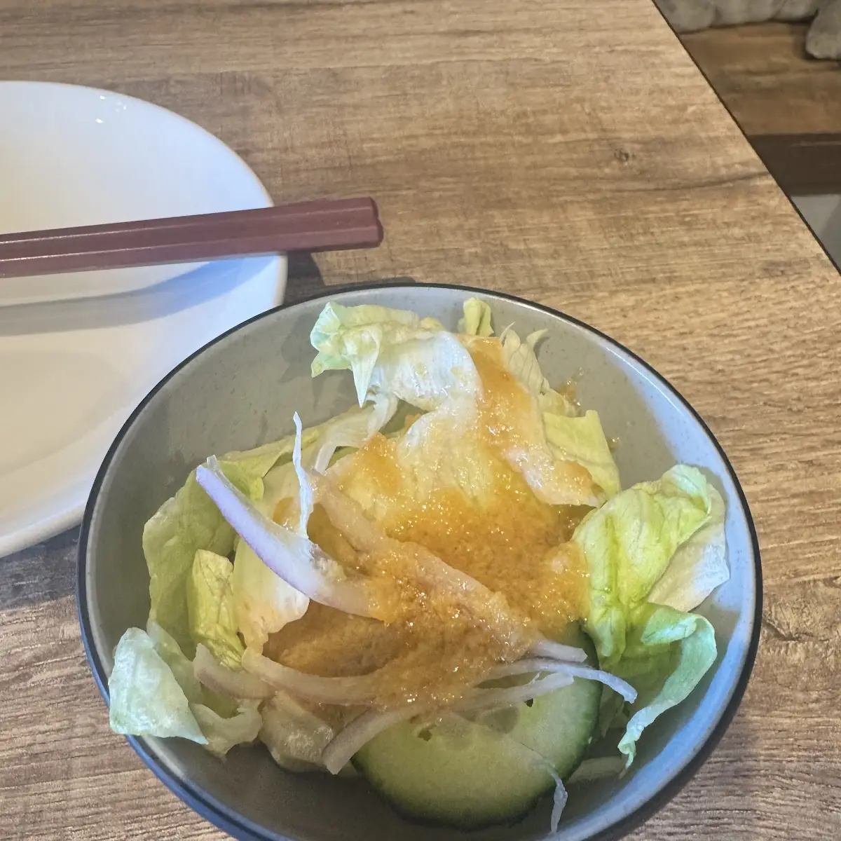 House salad with ginger dressing