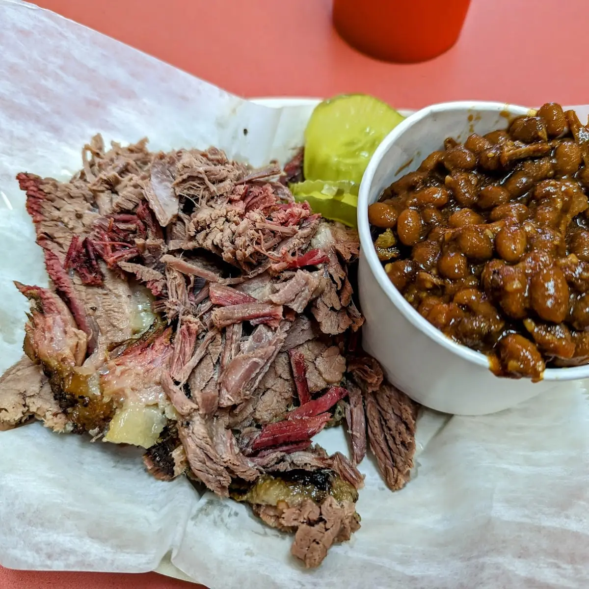Brisket Plate with Baked Beans