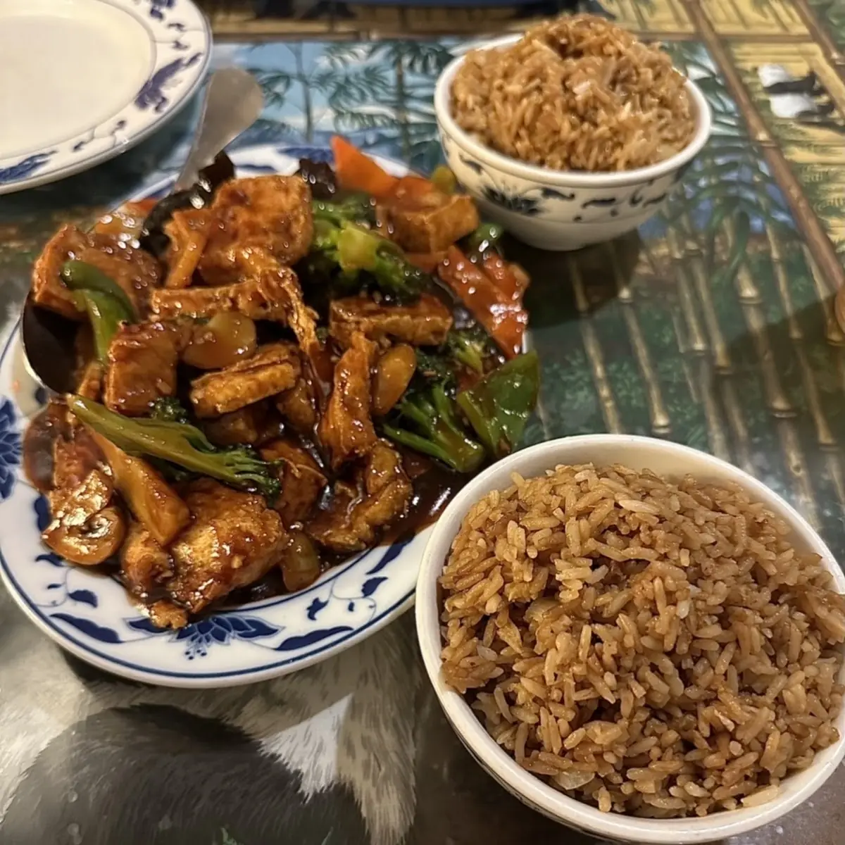 Sesame Chicken with Fried Rice