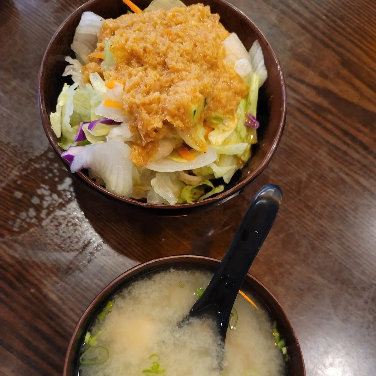 Miso Soup and Salad Ginger Dressing