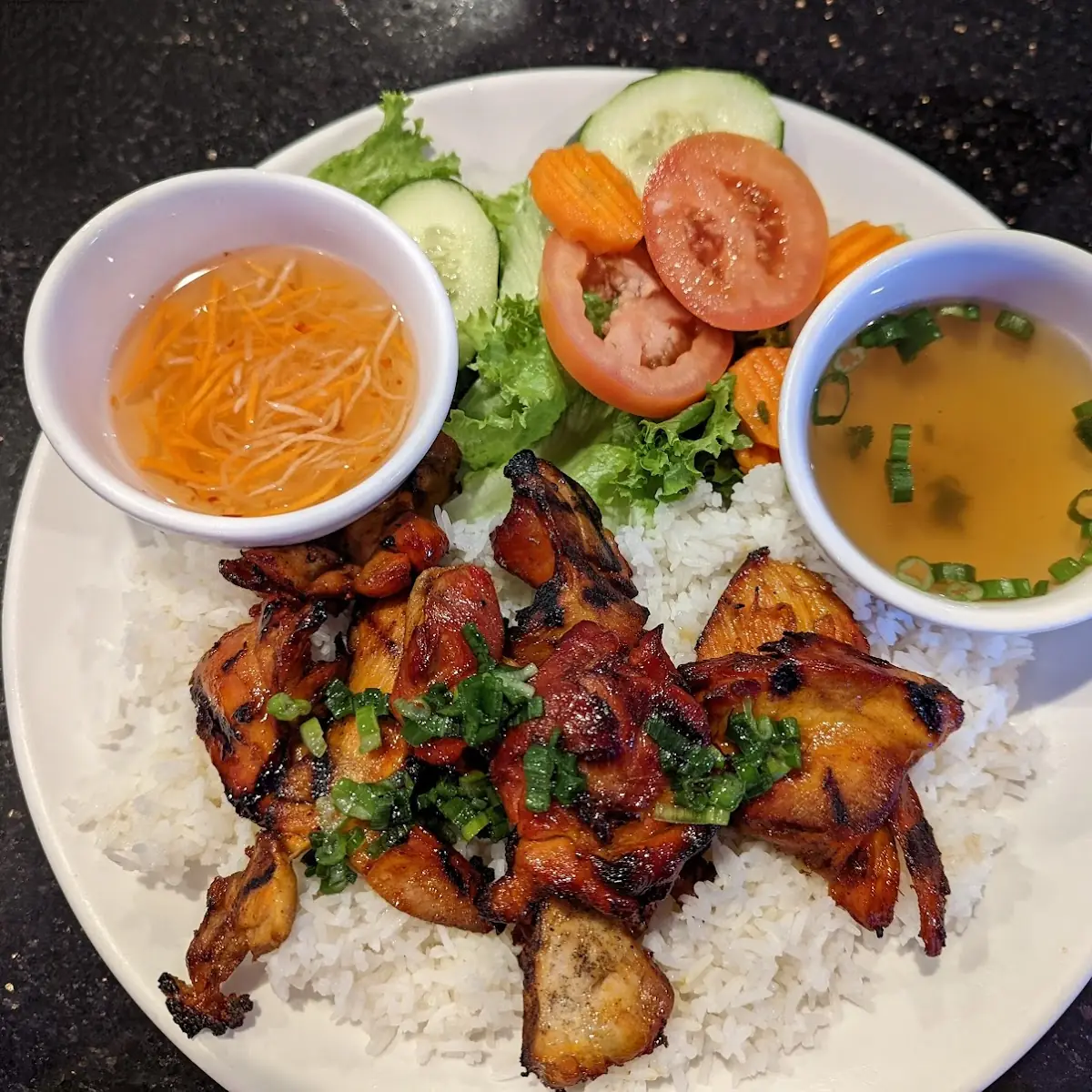 Lemon Grass Chicken or Beef with Rice