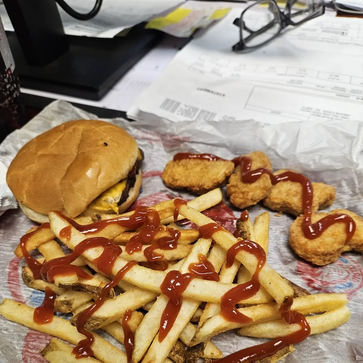 5 Biggie Bag Jr Bacon Cheeseburger Combo
