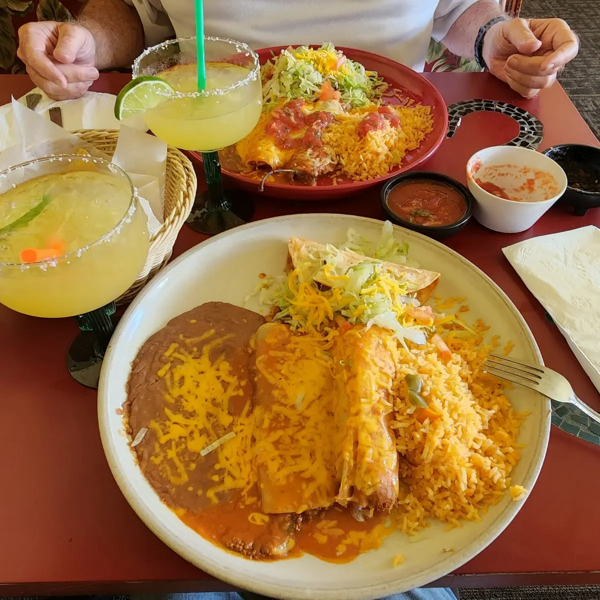 Chile Relleno and Chicken Enchilada