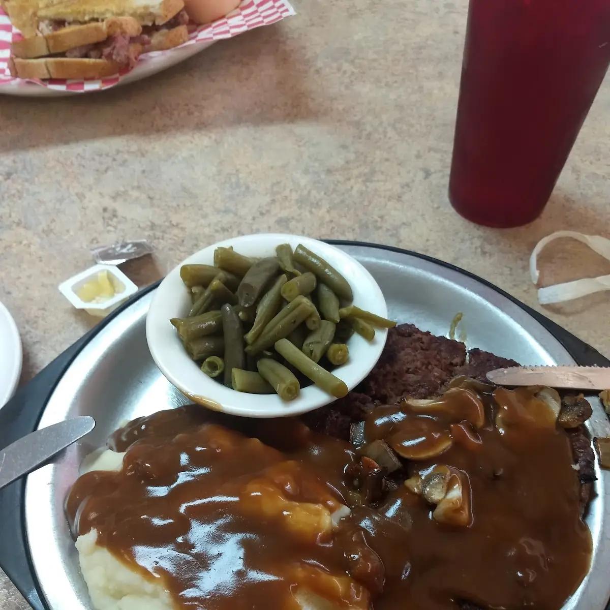 Hamburger Steak and Mashed Potatoes