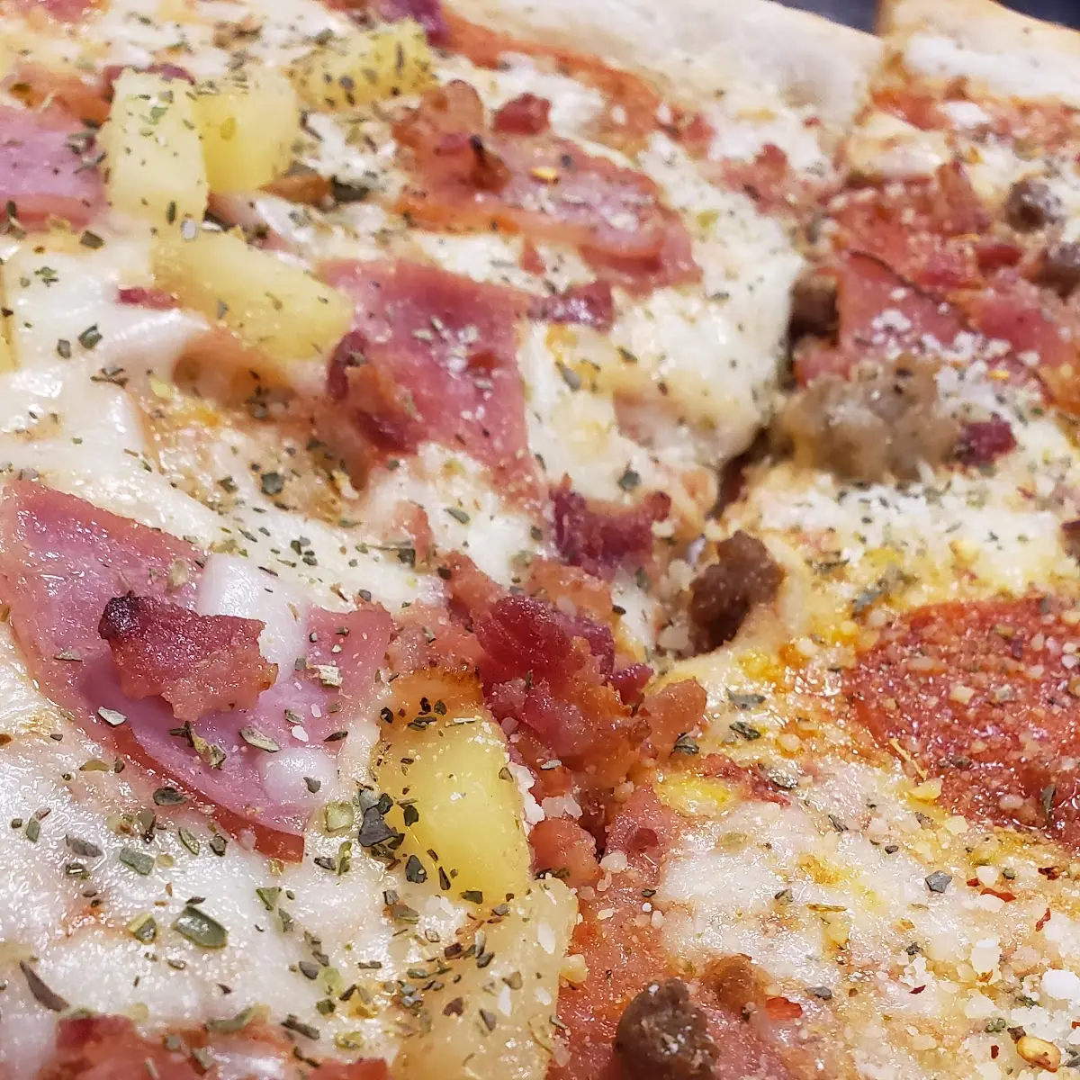 Hawaiian Pizza and Meat Lovers Pizza