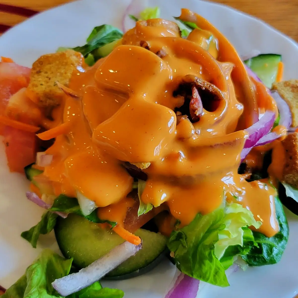 Green Salad with Dressing