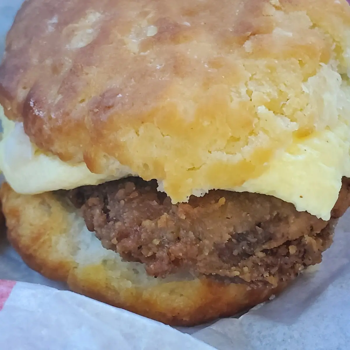 Steak and Egg Biscuit