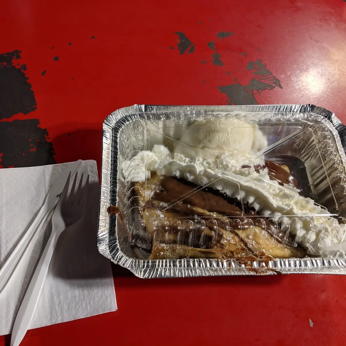 Nutella Crepe with Ice Cream Sundae