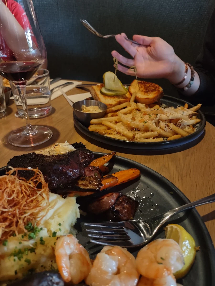Steak Sandwich and Truffle Fries