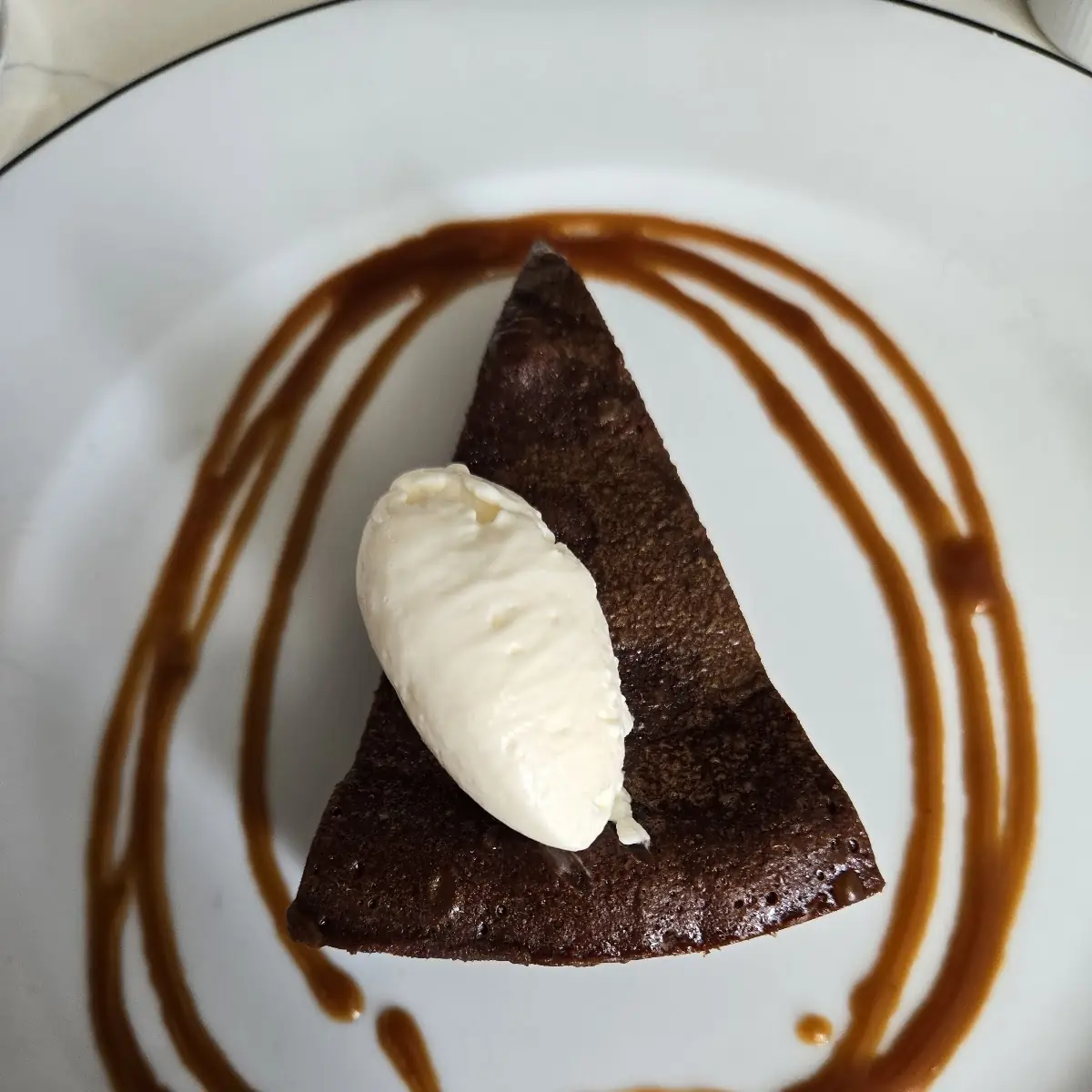 Chocolate Almond Cake with Vanilla Cream