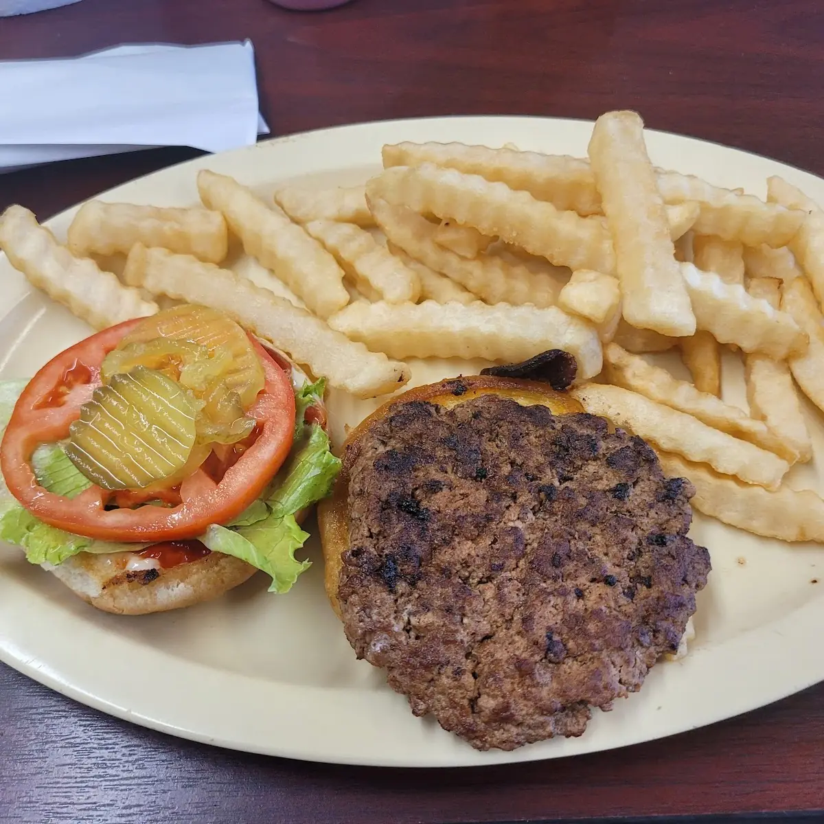 Hamburger and Fries
