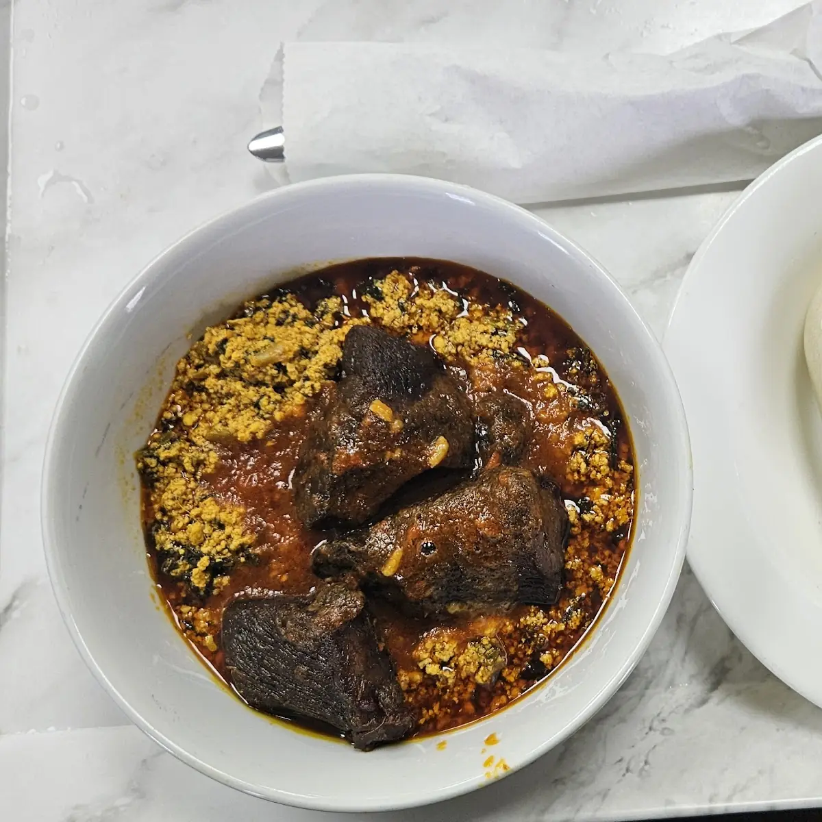 Egusi Pounded Yam Fish Meet