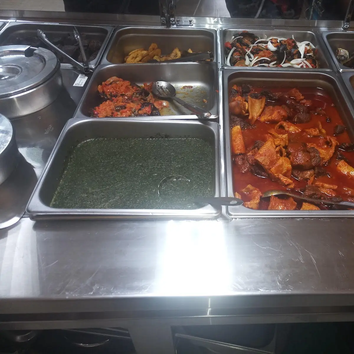 Protein Ranging from Peppered Snails Fried Fish Assorted Cow Meat Goat Meat Etc