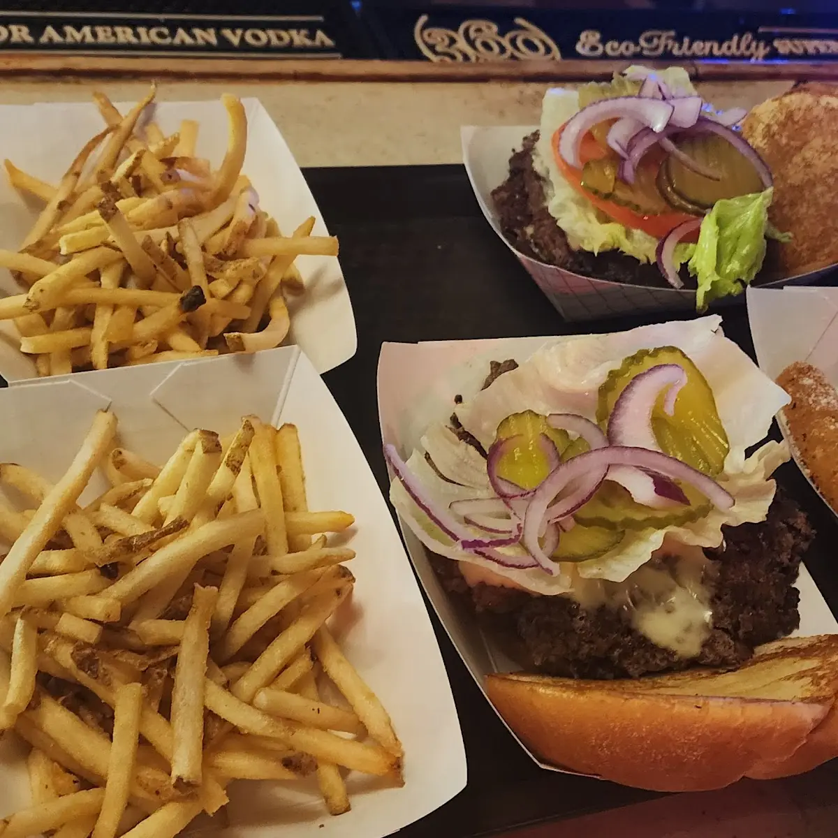 Double Cheeseburger and Fries