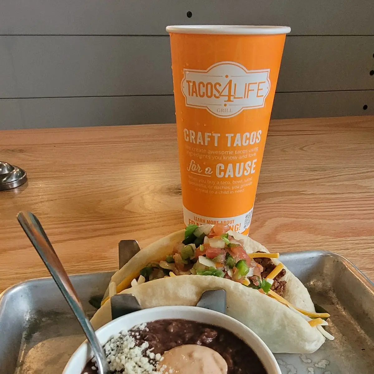 Chipotle Taco with Refried Beans