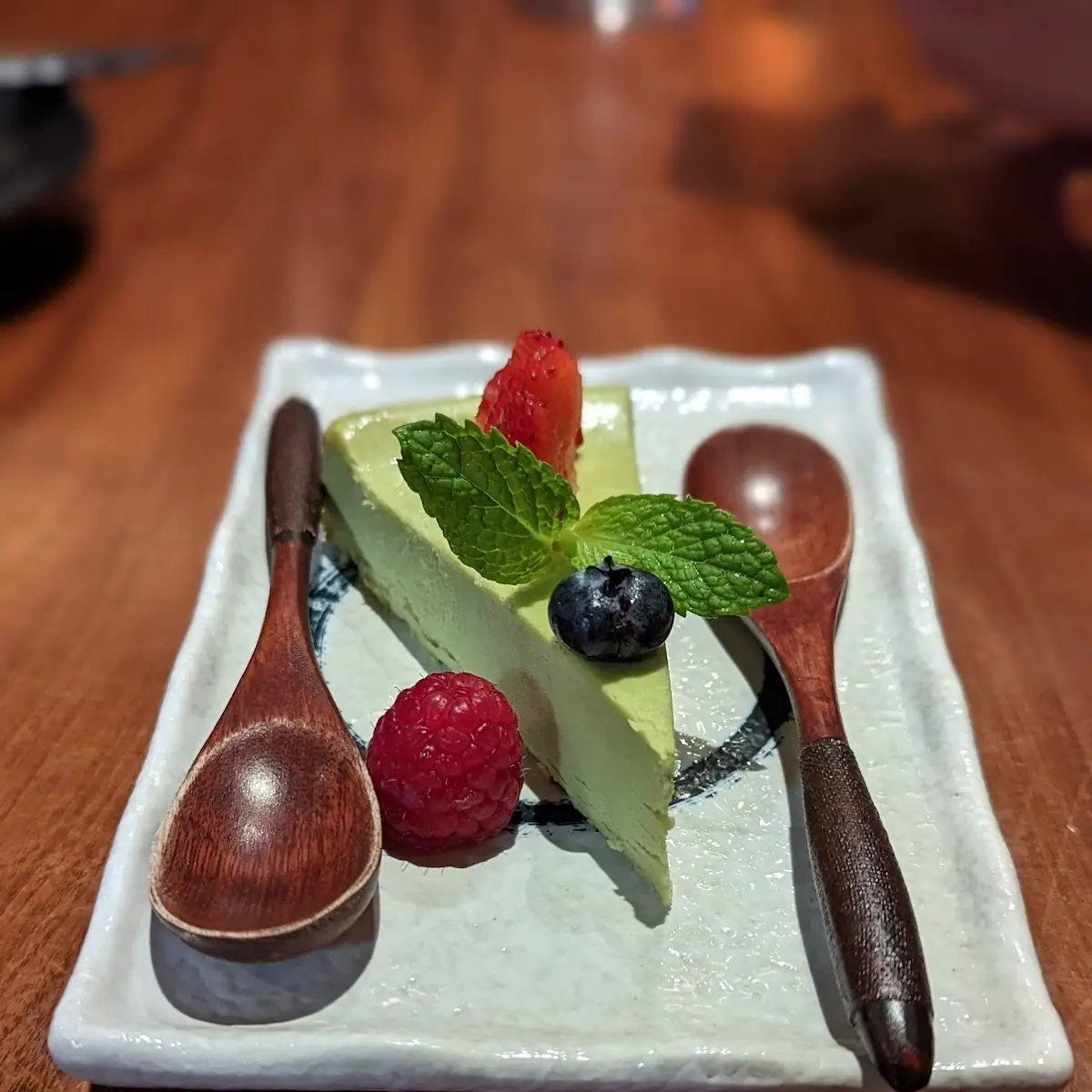 Matcha Cheesecake Slice