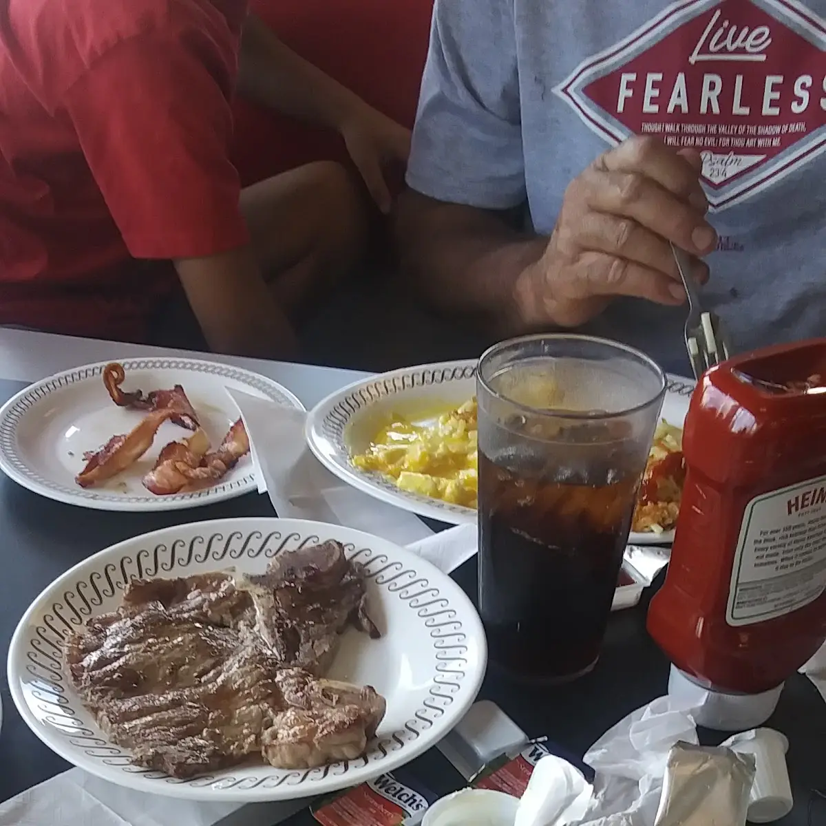 T Bone Steak and Eggs with Grits