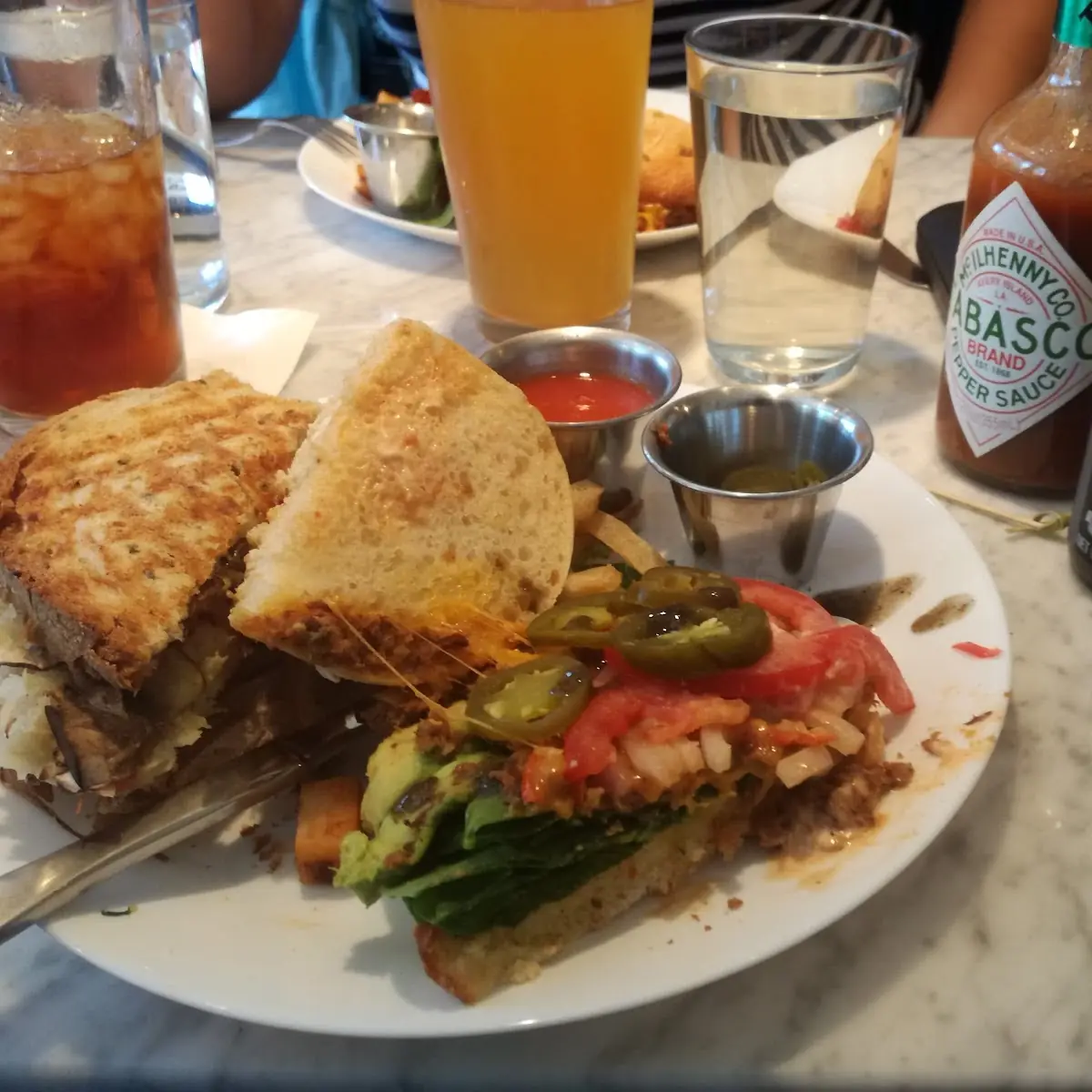 Mushroom Reuben Sandwich and Black Bean Burger