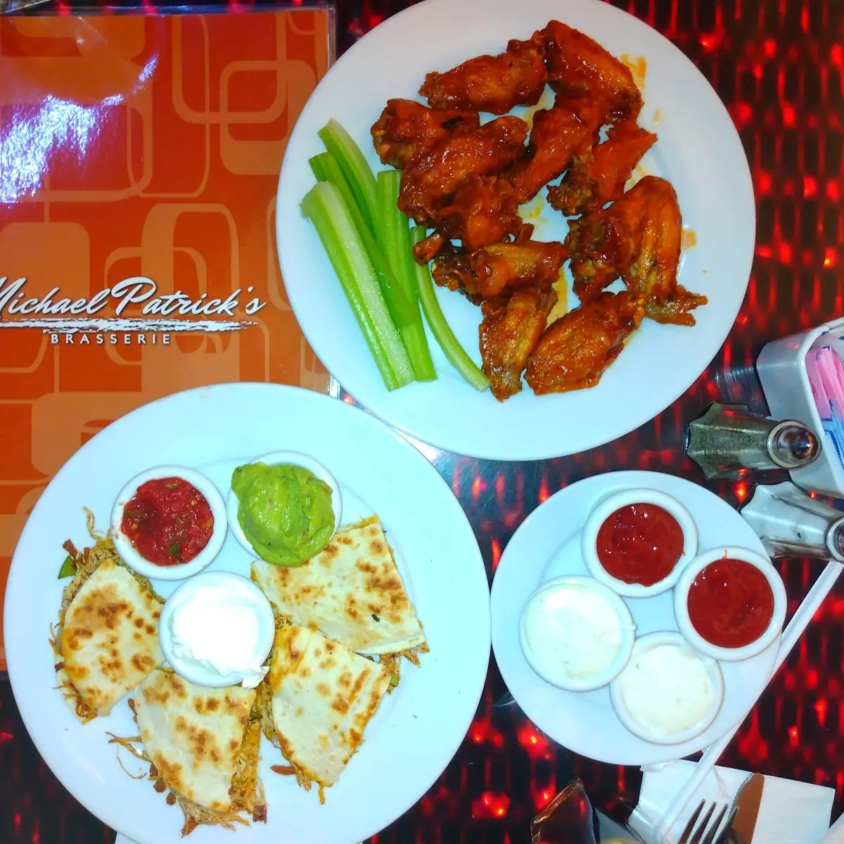 Chicken Quesadilla & Buffalo Wings
