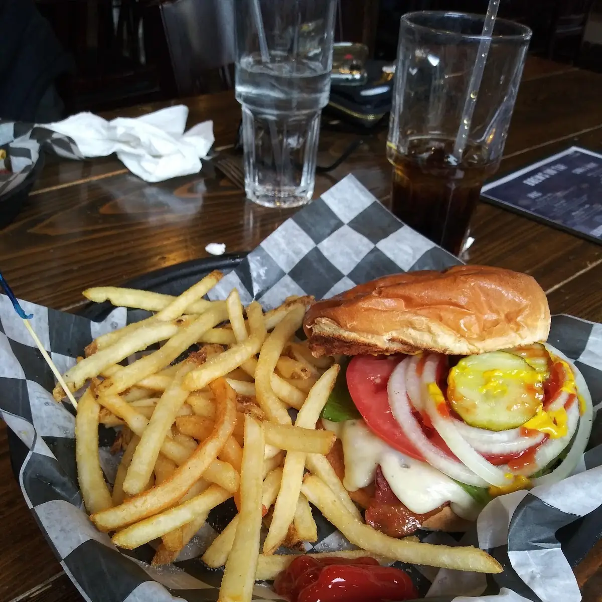 Bacon Cheeseburger and Fries