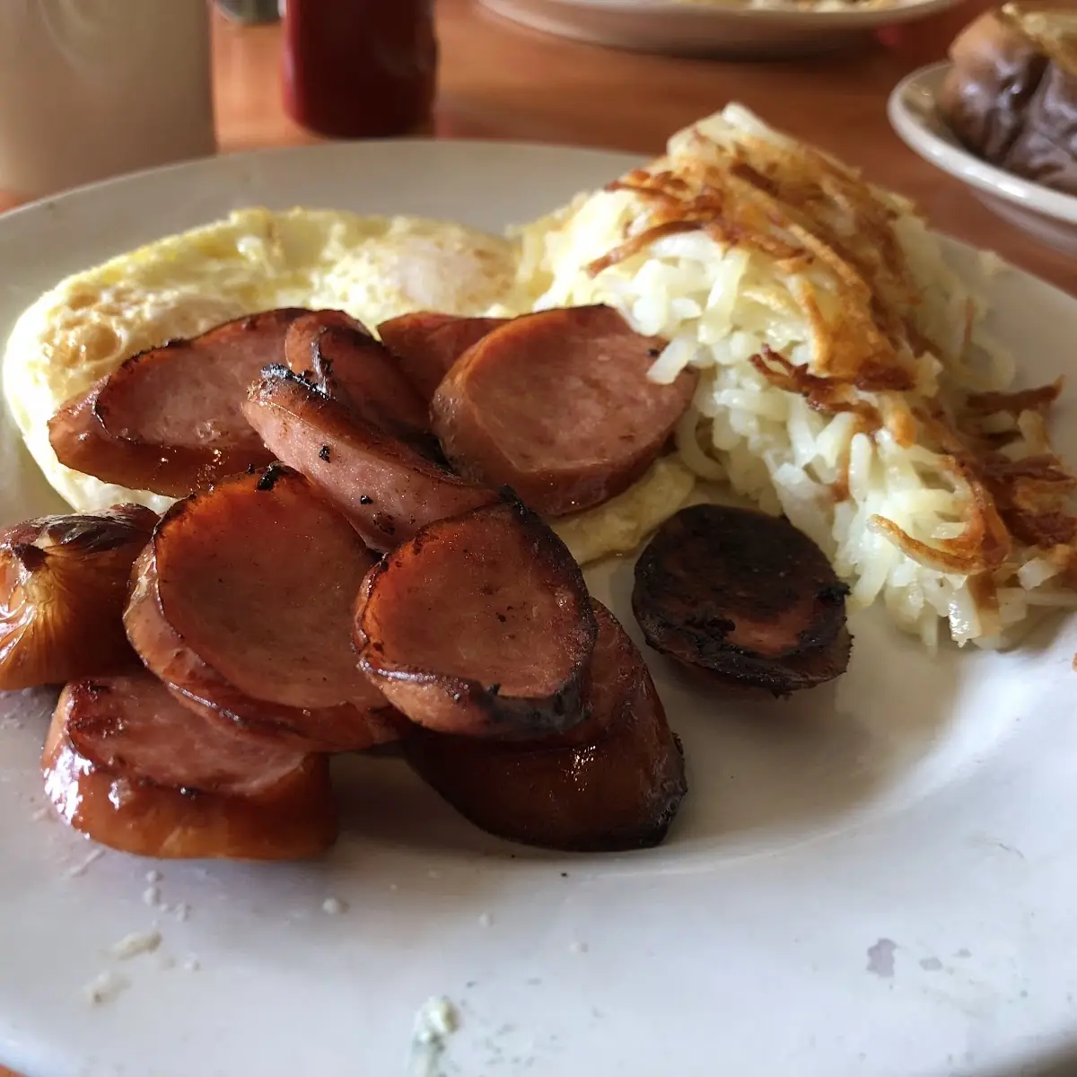 Sausage Eggs and Hash Brown