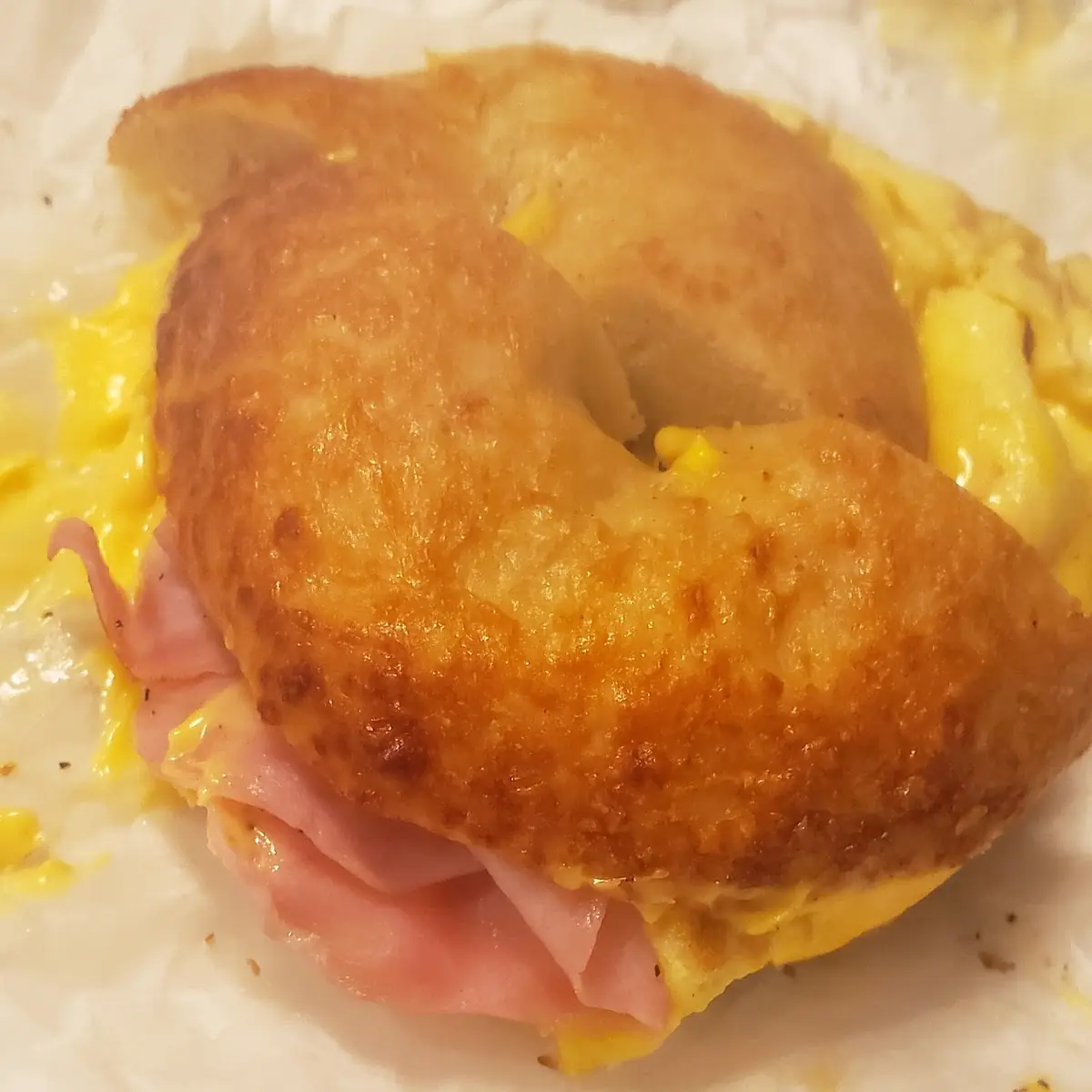 Egg Ham Cheese Bagel