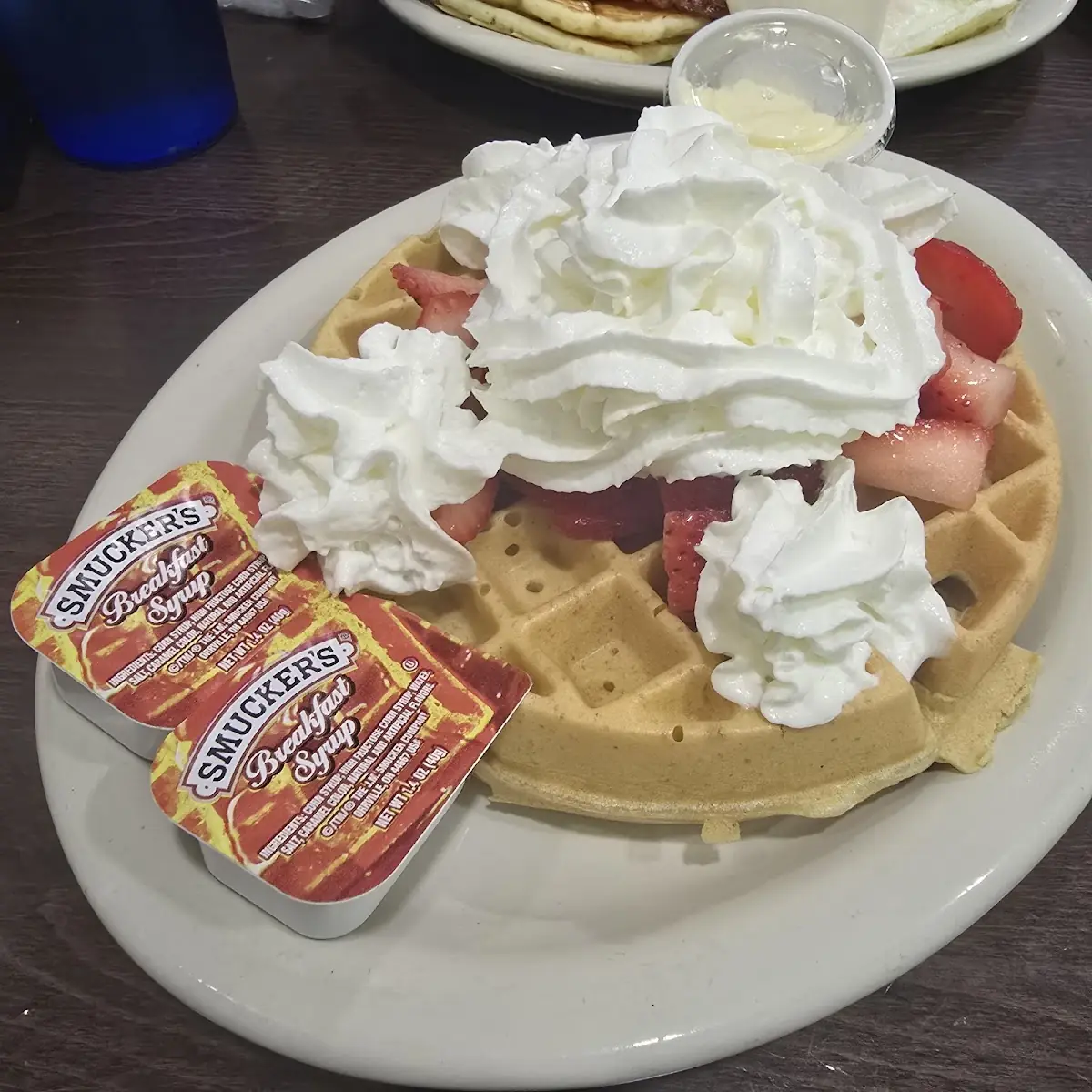 Belgian Waffle with Strawberries