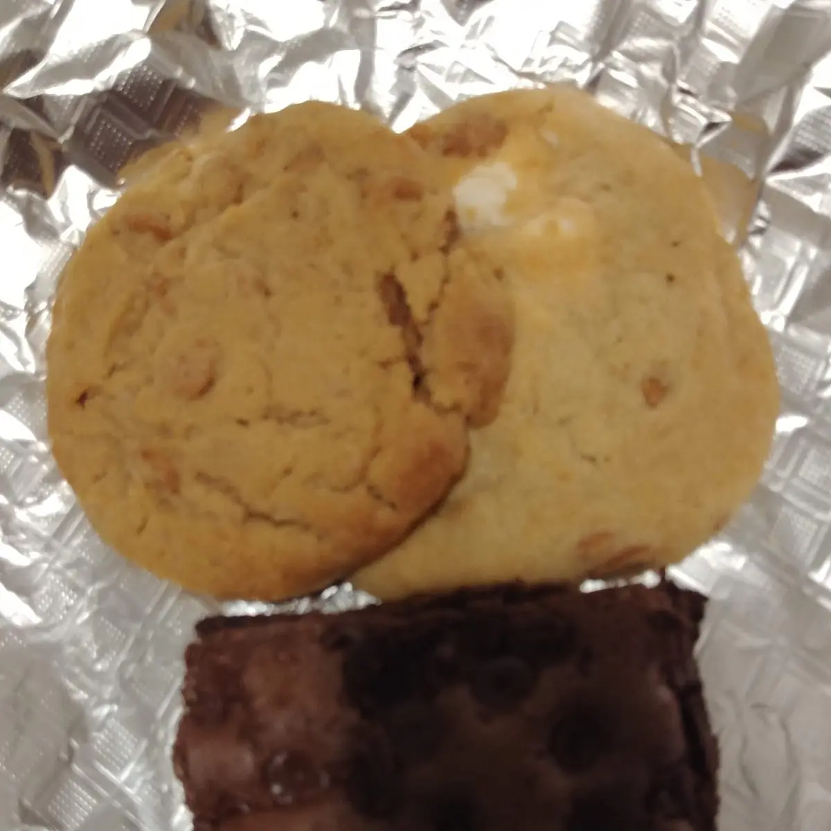 Cookies and a Fudge Brownie
