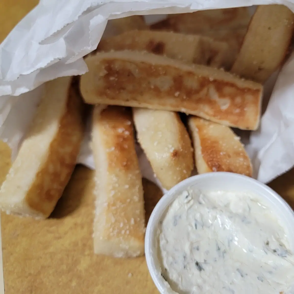 Breadsticks and Cream Cheese Dip
