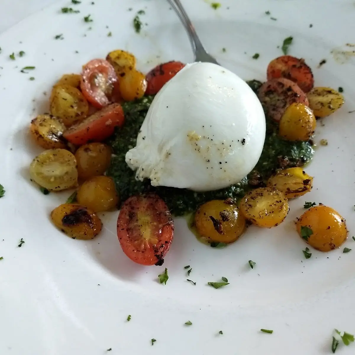 Pesto Burrata Salad