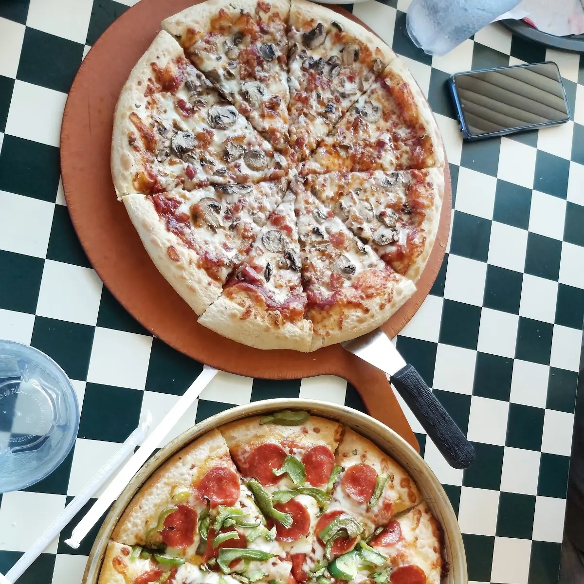 Pepperoni & Green Peppers Mushrooms & Onion