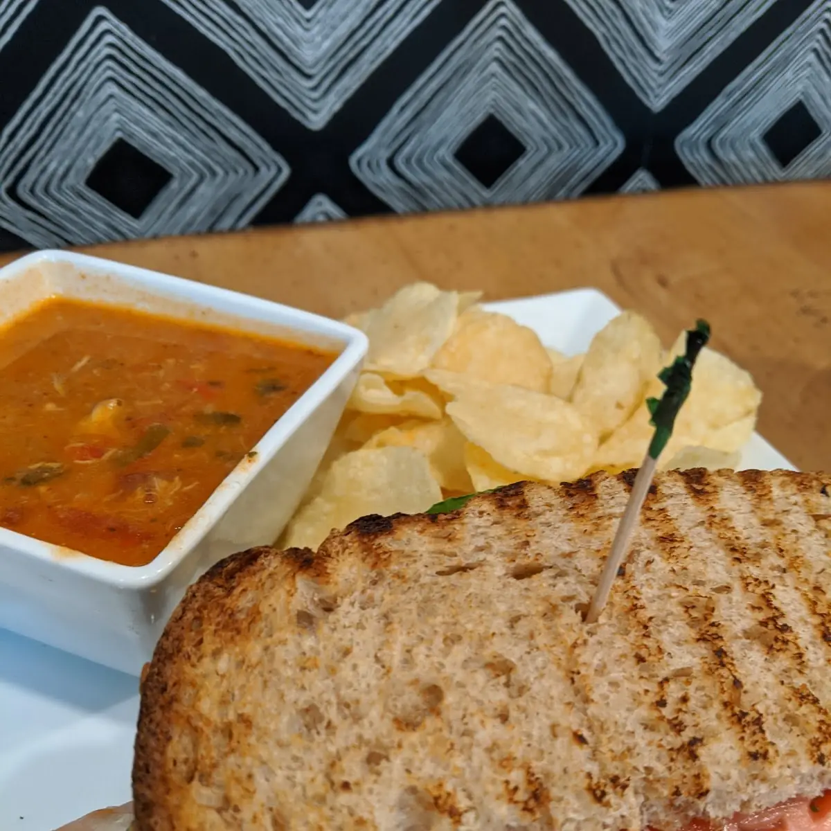 Turkey blt with Chicken Tortilla Soup