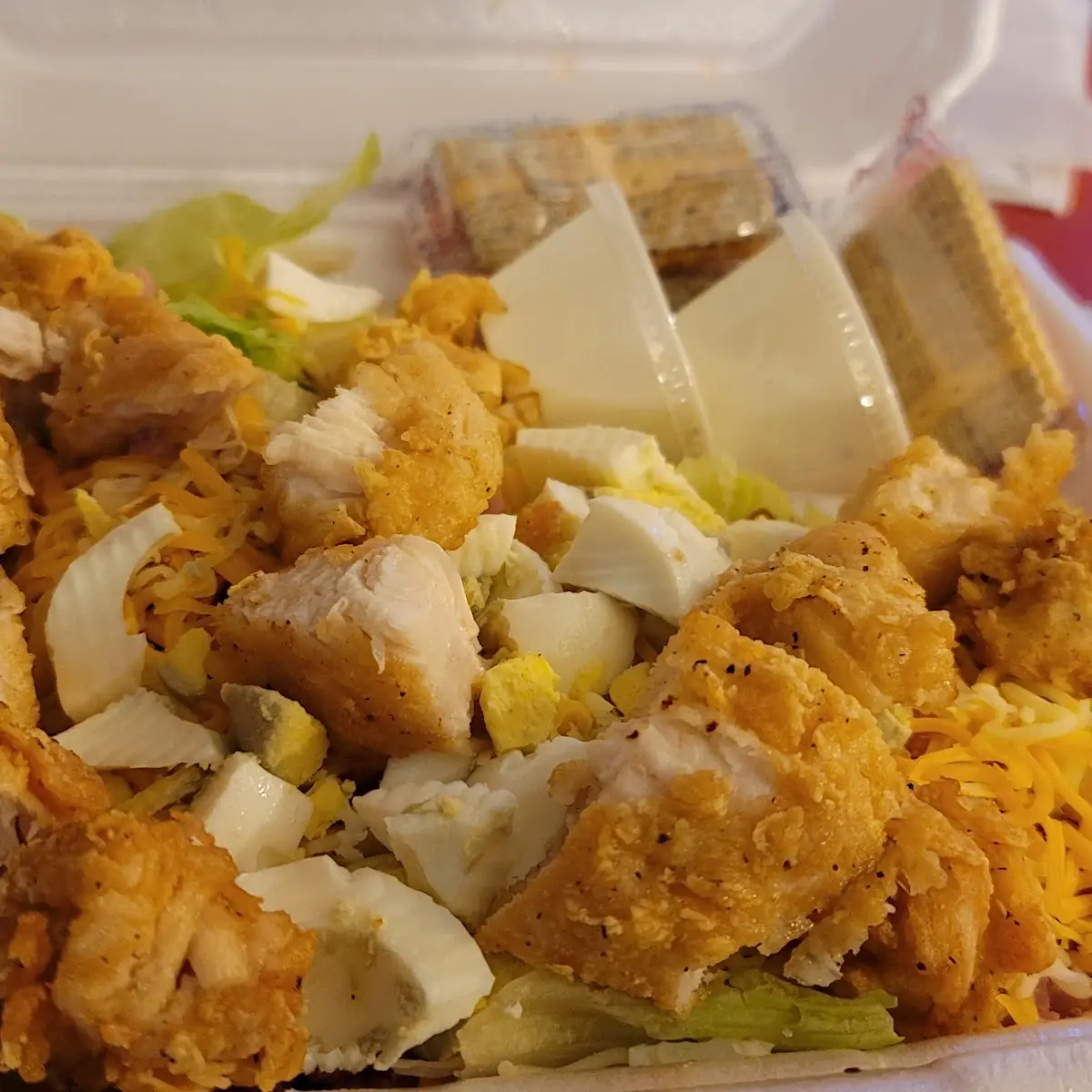Chef Salad with Fried Chicken